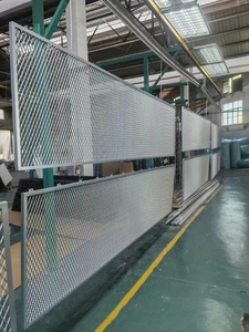 Modern Aluminum Mesh Curtain Wall 70in+ Width Powder Coated Anti-Corrosion Exterior <b>Room</b> <b>Divider</b> - Product Image 6