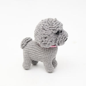 Pendentif porte-clés chiot en laine tridimensionnel fait main, ultra doux, en peluche, crocheté, lavé, accessoire de sac - Product Image 6