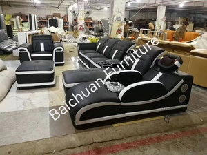 European Luxury Home Couches and <strong>Sofas</strong> <strong>Bed</strong> Modern Reclining Corner American Style Genuine Leather Sectional <strong>Sofa</strong> With Storage - Product Image 6