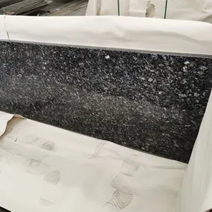 Luxury Natural Building Decoration Silver Pearl Granite Black Tombstone Fireplace Stone