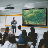 Tableau blanc interactif intelligent 65/75 pouces 4K LCD Android 15/16 avec écran tactile, caméra et suivi facial sans fil EDLA