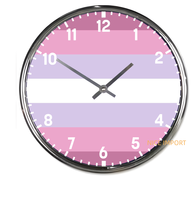 Horloge murale ronde arc-en-ciel Bear, horloge silencieuse classique sans tic-tac, fonctionnant sur piles, pour bureau, maison, salon