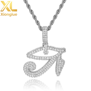 Colgante Unisex de Latón Fino Estilo Hip Hop, Joyería con Dijes Chapados en Oro y Plata, Ojo de Horus para Hacer Collares - Product Image 6