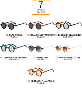 نظارات شمسية كلاسيكية مستديرة من نوع steambunk نظارات شمسية صغيرة للرجال والنساء نظارات شخصية عتيقة - Product Image 2