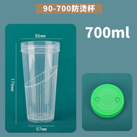 Tasse anti-brûlure en bande 16oz 24oz tasse à thé au lait jetable moulage par injection tasse filetée de fruits de thé au citron avec couvercle à vis
