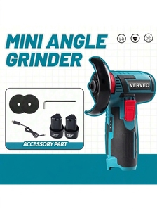 Mini Esmerilhadeira Angular Profissional 12V Sem Fio com Gatilho, 19500RPM, Recarregável, Portátil, Ferramenta Elétrica para Polimento e Corte DIY - Product Image 2