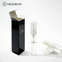 Flacons vaporisateurs miniatures transparents rechargeables de 2 ml, 3 ml, 5 ml, flacons échantillons fins en plastique avec boîte pour parfum