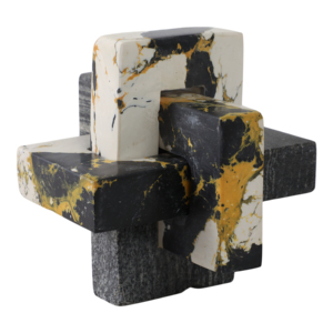 Scultura geometrica in marmo, statuetta moderna e elegante per soggiorno, ufficio, decorazione per scaffali - Product Image 2