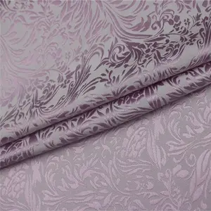 Elegant Flowers Pattern Silk Mixed Material Jacquard Silk Cotton Fabric for Sale