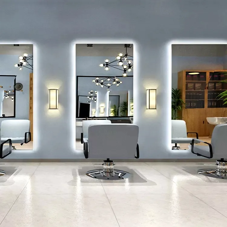 Infinity – miroir grossissant 10X à Led, miroir de maquillage éclairé pour salon de coiffure avec lumières Led