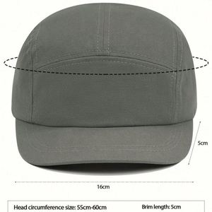 Casquette de camping en toile de coton 5 panneaux de haute qualité à visière courte pour sports de plein air, pêche et plage – Qualité supérieure - Product Image 3
