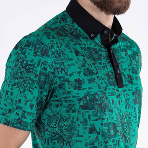 Polos de golf Master à manches courtes et évacuation de l'humidité pour hommes, coupe ajustée, tissu en jersey imprimé avec logo personnalisé - Product Image 1