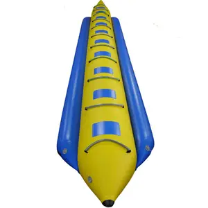 Barco de banana inflável para esportes aquáticos, tarpaulina de pvc portátil com design clássico de 8 pessoas, 0.9mm