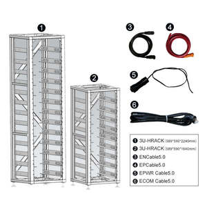 Baterai Tegangan Tinggi Model Baru 51.2V 100AH 5.12KWH IP20 BOS-G-Pack5.1 BOS-G-PDU-2 3U-HRack 50kwh Baterai Penyimpanan Energi Rak - Product Image 4