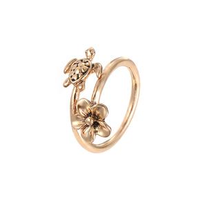 Cincin Kawin Wanita Perhiasan Kura-kura Cincin Janji Emas untuk Wanita - Product Image 1