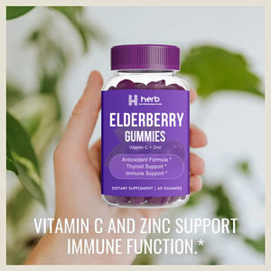 Bonbons gélifiés vitaminés OEM/ODM pour améliorer la densité osseuse chez les enfants et les adolescents, avec Sambucus et baies d'églantier noir - Product Image 2