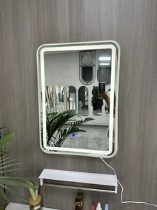 Hình chữ nhật hiện đại khung nhôm <span class=keywords><strong>Led</strong></span> Gương cảm biến ánh sáng cảm ứng chuyển đổi cho phòng tắm Vanity tường Gương phòng ngủ khách sạn Salon sử dụng - Product Image 3