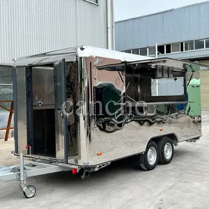 Carrito de Comida Móvil Personalizado de Alta Calidad para Café y Galletas, Remolque de Comida con Certificación CE - Product Image 1