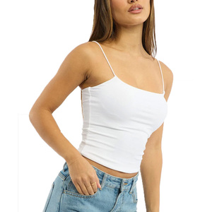 Custom Ready Blank Knitted Breathable Cami Top for Women Made Soft Viscose Blend Clean Lines Adjustable Straps Versatile Solid - Product Image 2