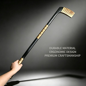 Vente en gros de batte de <span class=keywords><strong>croquet</strong></span> détachable de 95 cm, accessoire en plastique noir et or personnalisé, accessoire de cosplay personnalisé pour Halloween, pour les fêtes sur le thème de l'horreur - Product Image 1