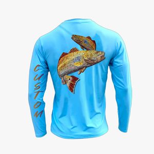 Chemise de pêche pour homme, nouvelle mode estivale, UPF 50+, personnalisable, respirante, imperméable, séchage rapide, avec impression numérique, polyester et élasthanne - Product Image 2