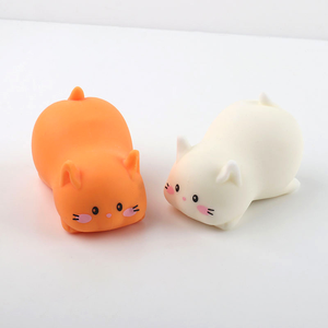 Hot Sale PU Mini Kawaii Cartoon Cat Shaped Pressure Release Promotional Gift Decompression Squeeze Toy Unisex All Ages - Product Image 2