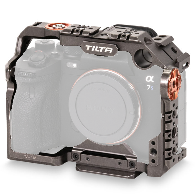 TA-T18-FCC Full Camera Cage for Sony A7S III Camera Rig Compatible with Most Baseplates(No Camera)