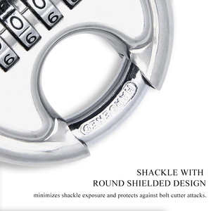 卸売耐久性のある磨かれたステンレス鋼ラウンドコンビネーションロックリセット可能耐候性キーレスパスワードディスクハンギングロック - Product Image 6