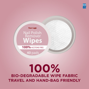 Toallitas <span class=keywords><strong>Biokleen</strong></span> OEM para Limpieza de Uñas y Removedor de Esmalte, 40 Piezas/Caja, Ingredientes Naturales No Tejidos - Product Image 2
