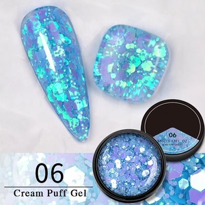 Vernis à ongles gel crème 5 ml, paillettes scintillantes colorées, gel pour manucure estivale, vernis à ongles UV qui s'enlève facilement - Product Image 2