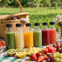Botella PET OEM de 450 ml Directo de Fábrica con Tapa de Rosca a Prueba de Manipulaciones, Diseño Hermético de Grado Alimenticio; Apta para Jugos de Frutas