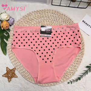 M884 #   Трусы женские хлопковые с высокой посадкой, с черным точечным принтом, размеры XL, XXL, XXXL, для повседневной носки, для полных женщин, от производителя - Product Image 5