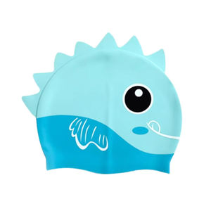 Gorro de natación de pescado de dibujos animados <span class=keywords><strong>para</strong></span> niños, gorros de piscina impermeables de silicona <span class=keywords><strong>para</strong></span> niños, gorro de natación de dibujos animados de pescado elástico - Product Image 6