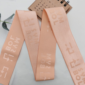 Custom Nylon <b>Elastic</b> Waistband for Sexy Women Underwear Webbing <b>Elastic</b> Band High Quality Custom Jacquard Brand Logo Bra Strap - Product Image 4