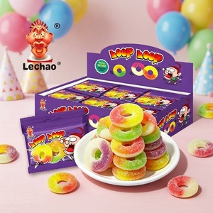 Caramelle Halal a Forma di Anello, Gommose alla Frutta Ricoperte di Zucchero, Dolci e Masticabili, in Confezione Scatola, Vendita all'Ingrosso - Product Image 3