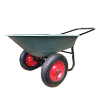Brouette de haute qualité avec plateau galvanisé de 100 litres WB6418 pour la construction et l'agriculture