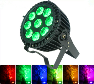 Par 56 LED DMX ince Par ışık sahne RGB yıkama ışık DMX düz Par 9 Leds düğün ışıkları