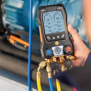 ชุดเกจวัดความดันดิจิตอล Testo 557s สำหรับระบบ HVAC พร้อมมิเตอร์อัจฉริยะและบล็อก 4 ทาง - Product Image 4