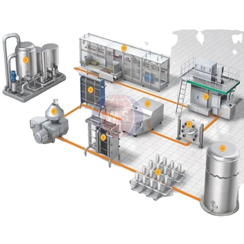 Linea di lavorazione del latte industriale automatica ad alta efficienza linea di produzione lattiero-casearia