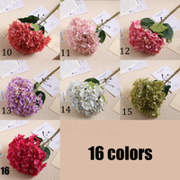 Prix d'usine, hydrangea géant à tige unique, 30 cm de diamètre, fleurs artificielles en soie de couleur dégradée pour la décoration de la maison et des hôtels