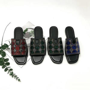 <span class=keywords><strong>Sandalias</strong></span> Planas de Estilo Africano con Suela Suave para Mujer, Pantuflas para Mujer y Señora - Product Image 4