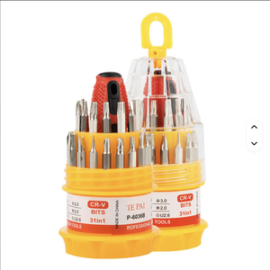 Juego de Destornilladores Multifuncional 31 en 1 para Reparación de Teléfonos Móviles y Computadoras, Punta Magnética, Mango de Plástico Antideslizante, Industrial, DIY, SK-31 - Product Image 6