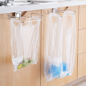 Porte-sacs poubelle multifonction en acier inoxydable pour cuisine, support suspendu pour sacs poubelle et placards, porte-sacs en plastique <span class=keywords><strong>sous</strong></span> l'évier - Product Image 5