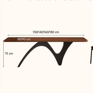 Hiện đại sang trọng bằng gỗ hình chữ nhật bàn ăn và ghế đặt một bảng với sáu ghế cho phòng khách hoặc nội thất căn hộ - Product Image 2