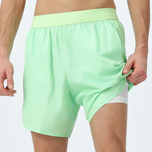 Tasche Casual <span class=keywords><strong>con</strong></span> cerniera posteriore nascoste all'interno di Leggings pantaloncini da ginnastica <span class=keywords><strong>con</strong></span> Logo personalizzato 2 in 1 - Product Image 5