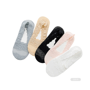 KT1- C0061 donne footie taglio basso del merletto i calzini invisibili di pizzo taglio basso della scarpa da tennis calzini delle donne - Product Image 3
