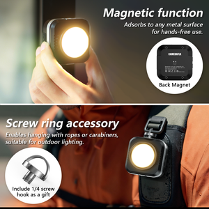 Lumière de remplissage magnétique 2700-6500K 3 températures de couleur Double trou de filetage 1/4 pouces Lumière vidéo <span class=keywords><strong>LED</strong></span> Trou ARRI Photographie éclairage - Product Image 5