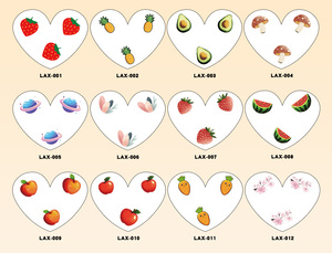 Autocollant de tatouage temporaire coloré motif visage d'amour, imperméable, imprimé sur papier, pour femmes, filles, plage, cosplay, fête, art corporel - Product Image 5