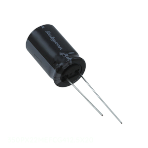 Condensador de Canal de Fabricante 350PX22MEFCG412.5X20, Aluminio, 22uF, 20%, 350V, Radial TH, de Orificio Pasante - Product Image 1