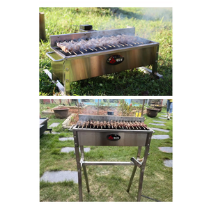 <span class=keywords><strong>Griglia</strong></span> Hibachi BBQ con Altezza Gambe Regolabile in Acciaio Inox Durevole 20 Spiedini <span class=keywords><strong>per</strong></span> Kebab <span class=keywords><strong>Barbecue</strong></span> con Rotazione Automatica - Product Image 2